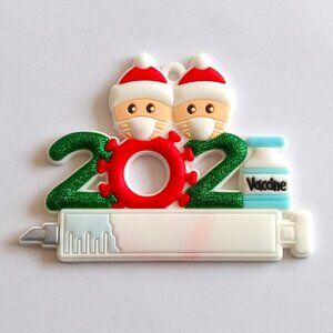 2021 Vaccine Pandemic Christmas Holiday Ornament